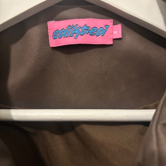 Edikted leather brown jacket - Picture 2 of 7